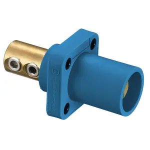HBLMRBL - Hubbell Single Pole, 300/400A Male Receptacle, Screw, Blue