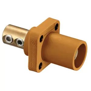 HBLMRO - Hubbell Single Pole, 300/400A Male Receptacle, Screw, Orange