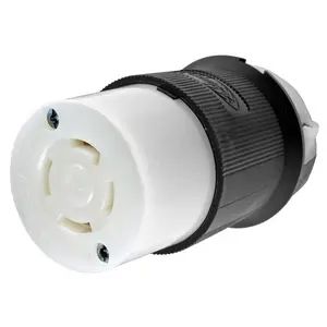 HBL2723 - Hubbell Twist-Lock Connector, 30A 3-Phase 250V, L15-30R, Black/White