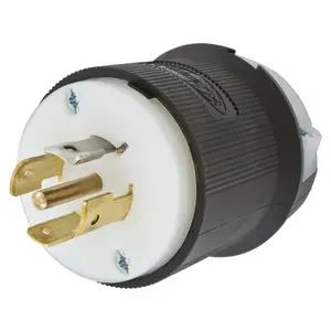 HBL2511 - Hubbell Twist-Lock Plug, 20A 3-Phase 120/208V, L21-20P, Black/White