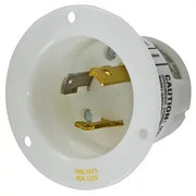 HBL2615 - Hubbell Twist-Lock Flanged Inlet, 30A 125V, L5-30P, White