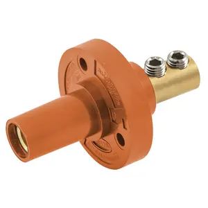 HBL15FRO - Hubbell Single Pole Series 15 Receptacle, Double Set Screw, Orange