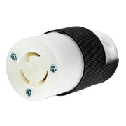 HBL4729CST - Hubbell Twist-Lock Connector, 15A 125V, L5-15R, Black/White, Spring Terminal