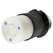 HBL2323M20 - Hubbell Twist-Lock Connector, 20A 250V, L6-20R, Black/White, Screw Mod, Disassembled, Bulk Pack (Priced Each)