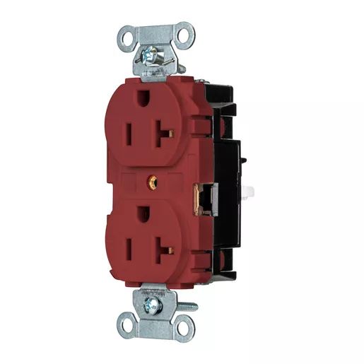 5352STR - Hubbell Edge, Pro Receptacle, Commercial, 20A 125V, Red
