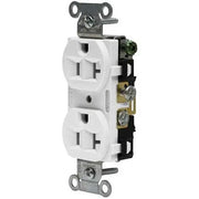 5362AW - Hubbell Receptacle, Duplex Straight Blade, HubPro, 20A 125V, FG, White