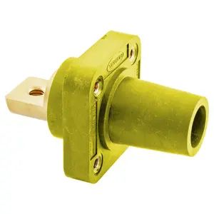 HBLFRBY - Hubbell Single Pole, 300/400A Female Bus Receptacle, Yellow