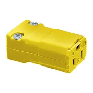 HBL5969VY - Hubbell Valise Connector, 15A 125V, 5-15R, Yellow