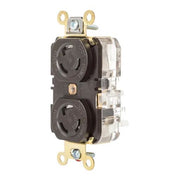HBL4700ST - Hubbell Twist-Lock Duplex Receptacle, 15A 125V, L5-15R, Brown