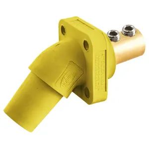 HBLFRAY - Hubbell Single Pole, 300/400A Angle Receptacle, Screw, Yellow