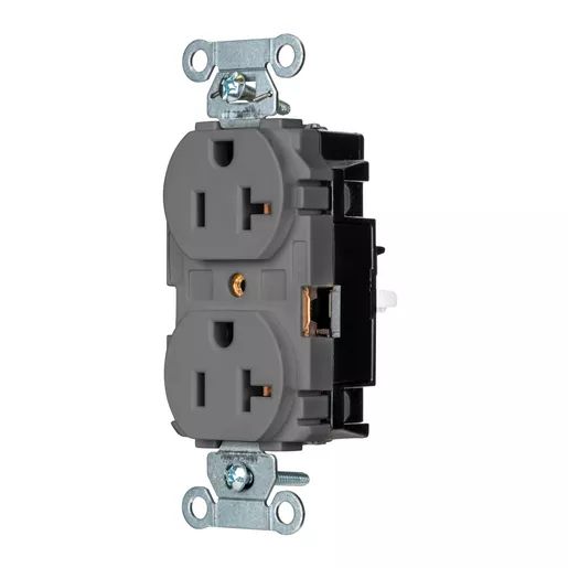 5352STGY - Hubbell Edge, Pro Receptacle, Commercial, 20A 125V, Gray