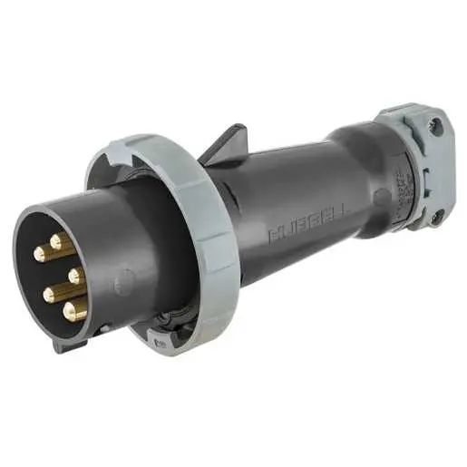 HBL5100P5W - Hubbell Pin & Sleeve, Plug, 4P5W, 100A 347/600V, NEMA 4X/IP69K