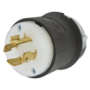 HBL2421 - Hubbell Twist-Lock Plug, 20A 3-Phase 250V, L15-20P, Black/White