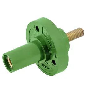 HBL15FRSGN - Hubbell Single Pole Series 15 Receptacle, Stud, 150A, Green
