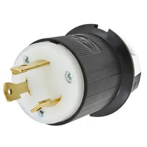 HBL2611 - Hubbell Twist-Lock Plug, 30A 125V, L5-30P, Black/White