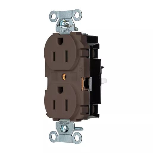 5252ST - Hubbell Edge, Pro Receptacle, Commercial, 15A 125V, Brown