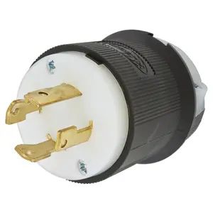 HBL2731 - Hubbell Twist-Lock Plug, 30A 3-Phase 480V, L16-30P, Black/White