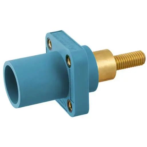 HBLMRSCEBL - Hubbell Single Pole, 300/400A Male Extended Stud Receptacle, Blue