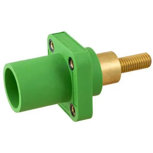 HBLMRSCEGN - Hubbell Single Pole, 300/400A Male Extended Stud Receptacle, Green