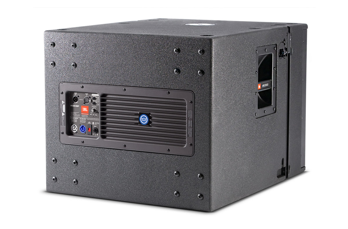 VRX918SP - JBL Powered 18" flying subwoofer; 2268H Differential Drive® LF, Crown DPC-2 Amplifier Module with system DSP