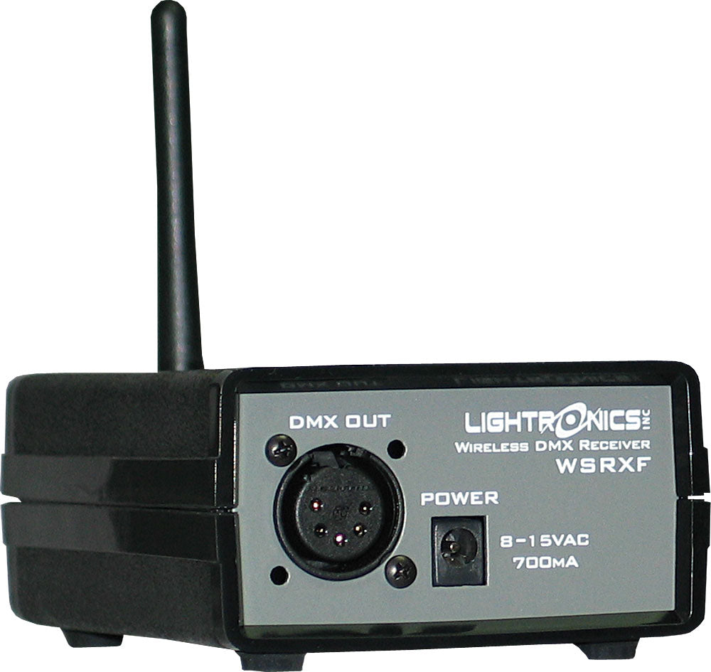 Lightronics WSRXF Free-Standing Wireless DMX Receiver, 5-Pin, AC Adapter