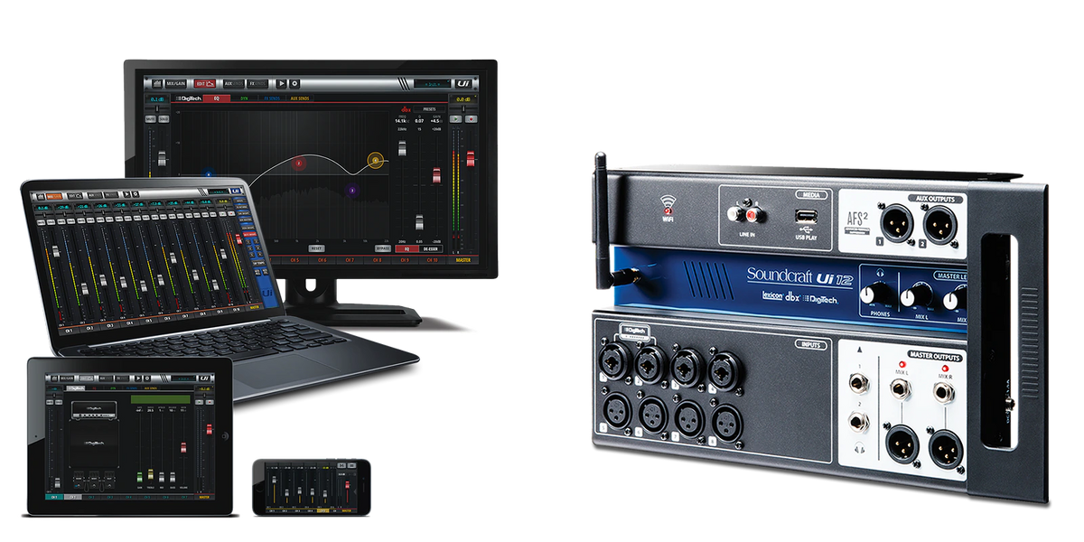 SCR-5056217-01 - Soundcraft 5056217 Ui-12 Digital Mixer US