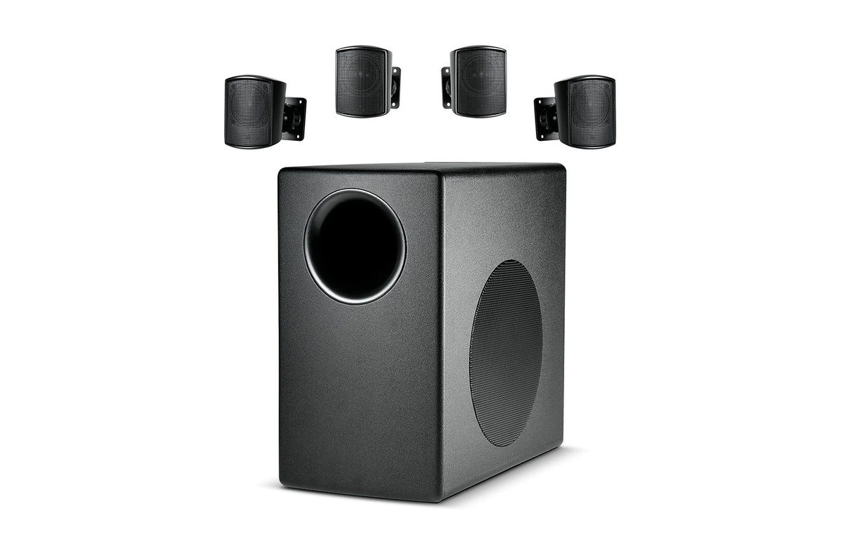 JBL C50PACK Surface-Mount Subwoofer-Satellite System PACK with 1 Control 50S/T Subwoofer and 4 Control 52