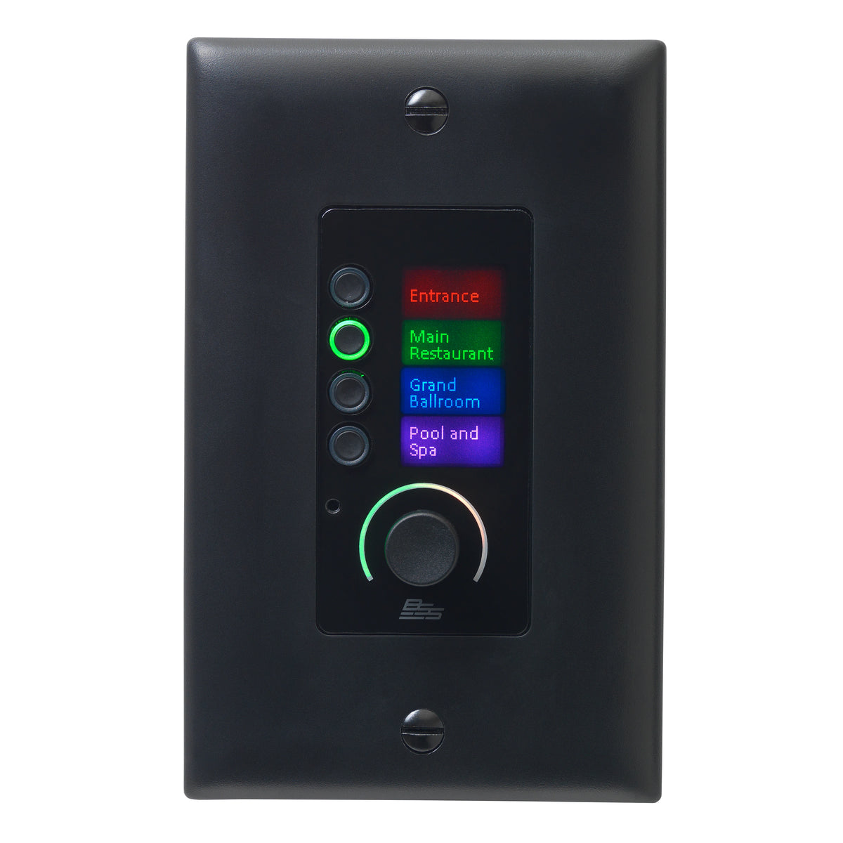 BSSEC4BV-BLK-M - BSS EC-4BV-BLK-US Ethernet Controller with 4 Buttons and Volume (Black - US)